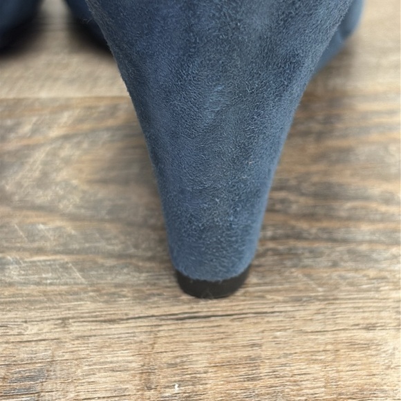 Franco Sarto FELICE D’Orsay Blue Suede Heeled Wedge 8.5 - Picture 5 of 11